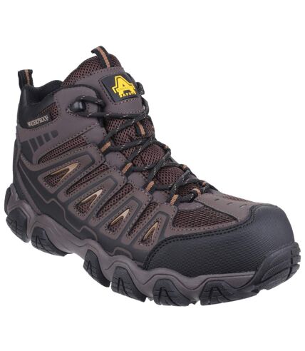 Amblers Safety Mens AS801 Rockingham Waterproof Non-Metal Hiking Boots (Brown) - UTFS4126