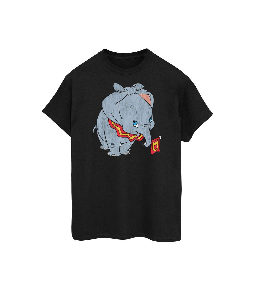 Disney Femme/Ladies Dumbo Classic Tied Up Ears Coton Boyfriend T-Shirt (Noir) - UTBI51833-1