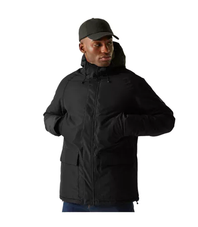 Veste Imperméable Savon Homme Noir Gris Foncé Regatta