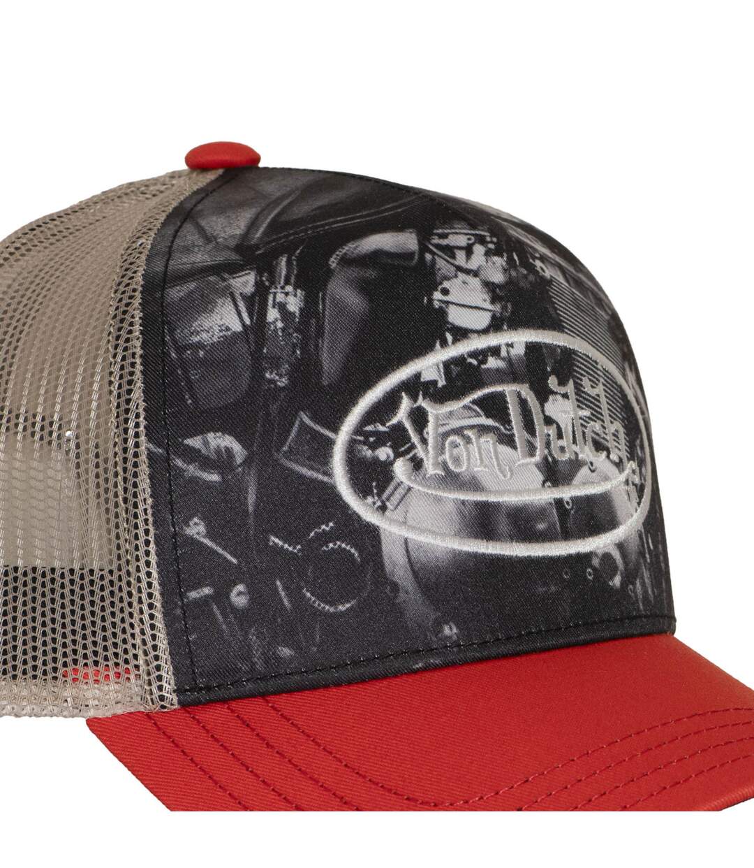 Casquette trucker imprimée en sublimation avec filet et écusson Subli Vondutch-3