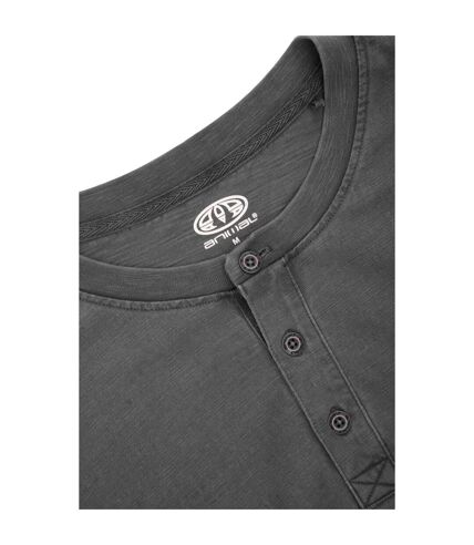 Mens noah natural henley t-shirt charcoal Animal