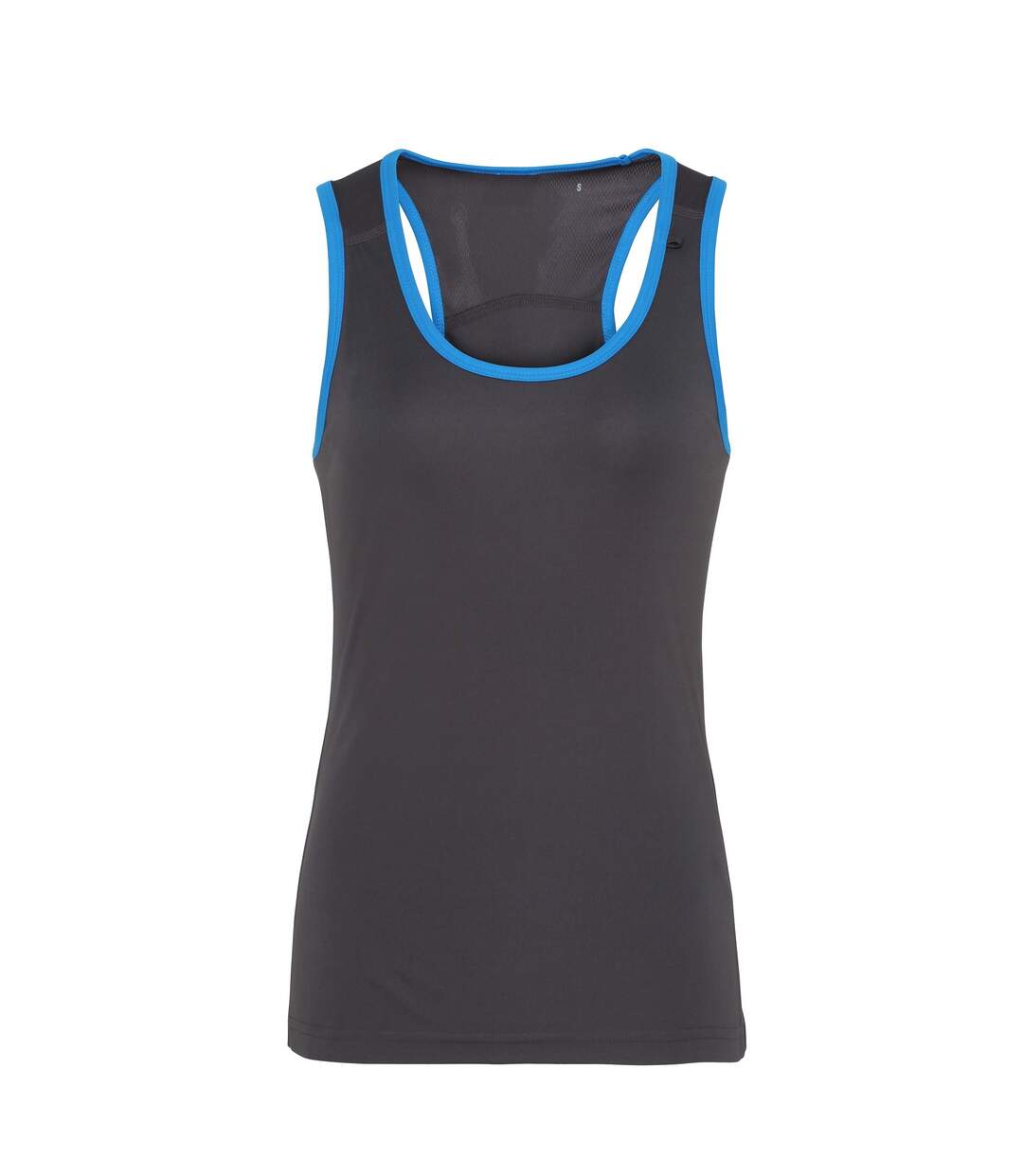 Débardeur de fitness femmes gris foncé/saphir Tri Dri-1