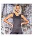Just Cool Girlie Fit Sports Ladies Vest / Tank Top (Charcoal)