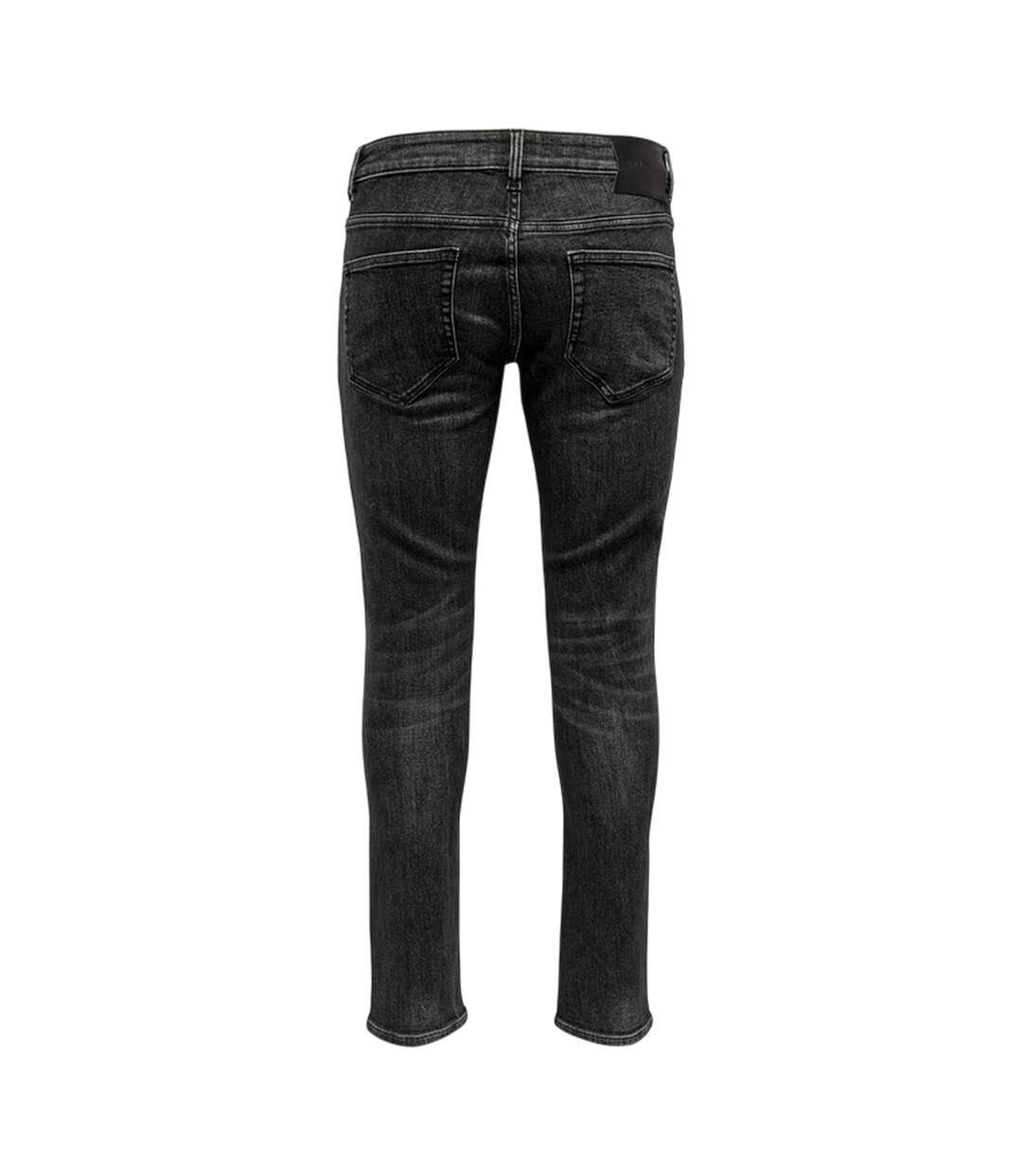 Mens 5 Pockets Slim Jeans Black Only-3