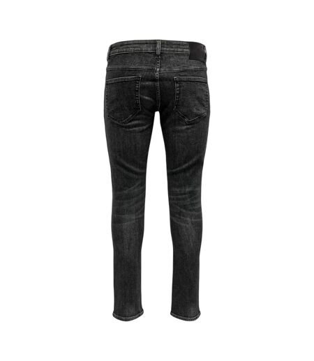 Mens 5 Pockets Slim Jeans Black Only