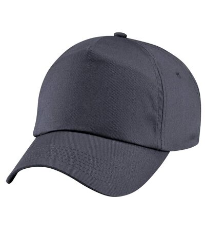 Casquette de baseball 100% coton enfant unisexe gris foncé Beechfield