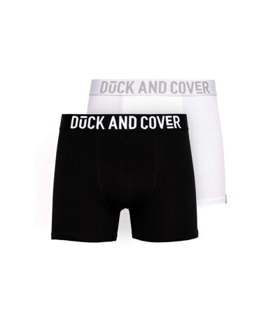 Duck and Cover Mens Salton Boxer Shorts (Pack of 2) (Black/White) - UTBG321