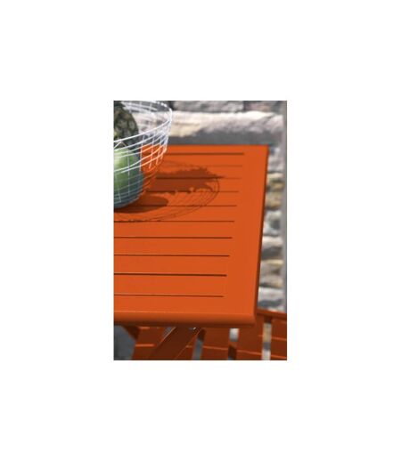 Table de Jardin Pliante Marius 70cm Orange