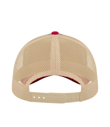 Casquette trucker rapper bleu marine / bordeaux / beige Atlantis