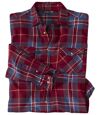 Men's Burgundy Checked Flannel Shirt  Atlas For Men