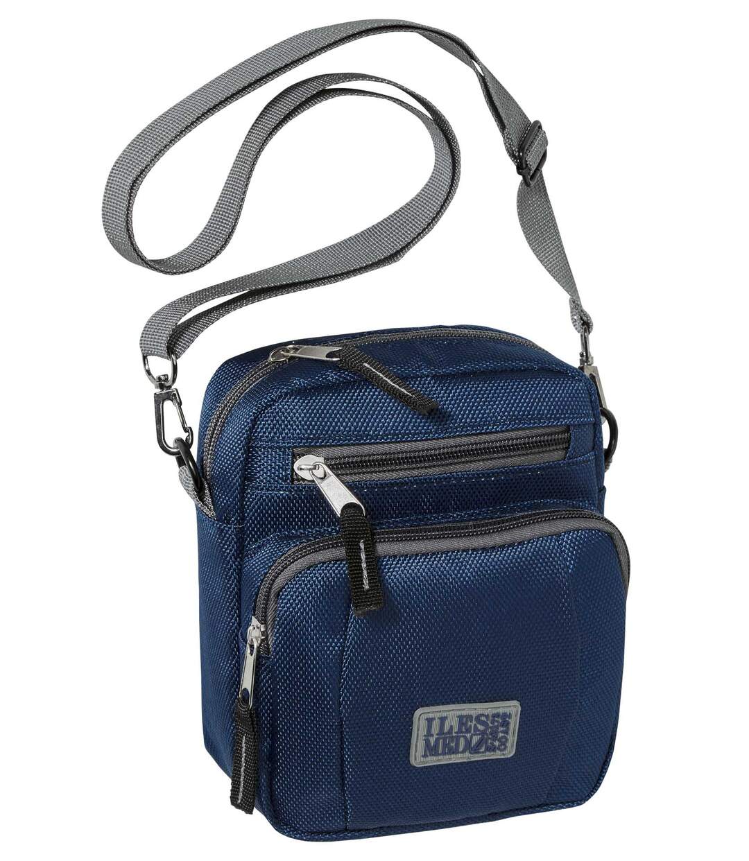 Men's Blue Messenger Bag with Zipped Pockets Atlas For Men