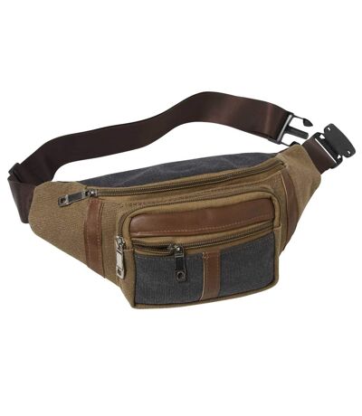 Men's Brown Multipocket Bum Bag  