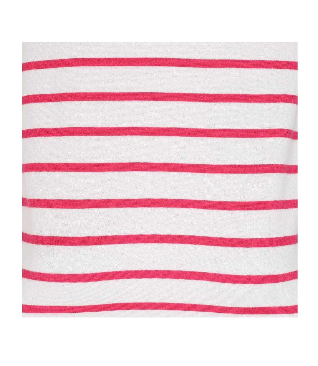 T-shirt Manches Courtes Motif/style Rayures Contrastées Breton Femme Cerise Lazy Jacks-3