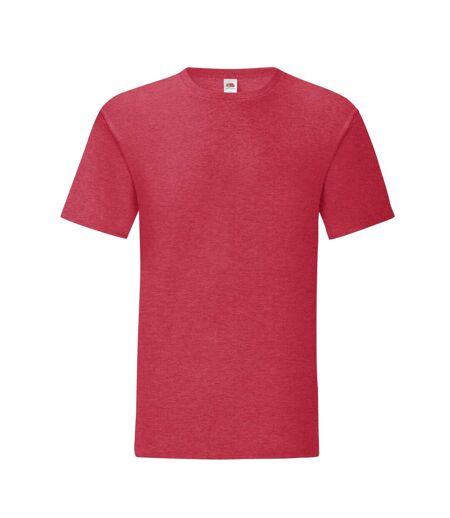 T-shirt Iconic Homme Rouge Chiné Fruit Of The Loom
