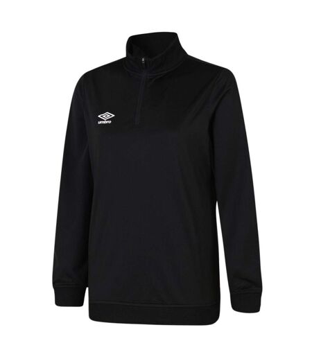 Umbro Womens/Ladies Club Essential Half Zip Sweatshirt (Black) - UTUO169