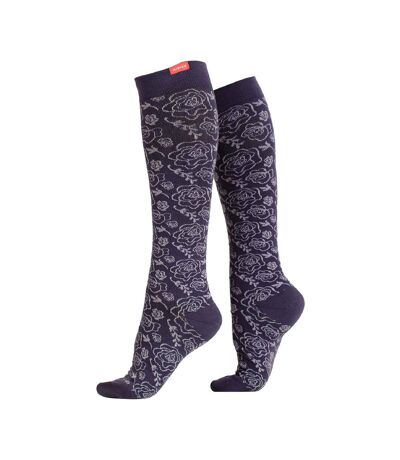 Wide Calf Graduated Compression Socks 20-30 mmhg with Merino Wool