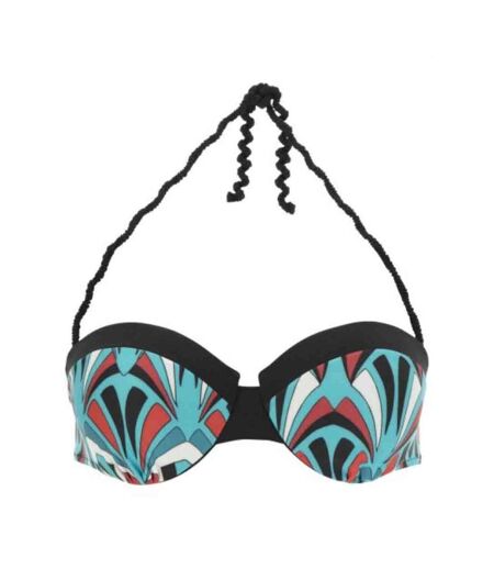haut push-up imprimé paon