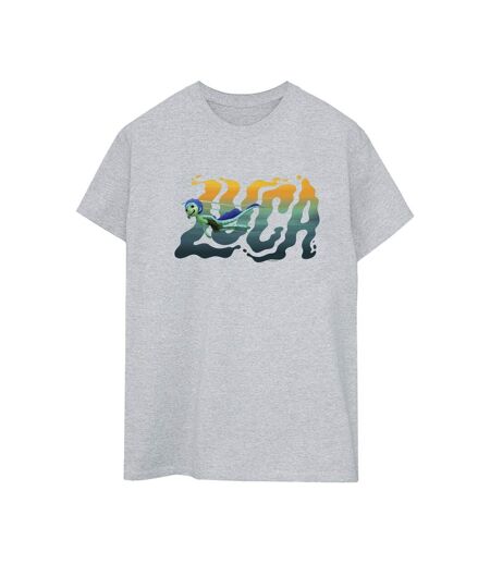Disney Femme/Ladies Luca Swim Cotton Boyfriend T-Shirt (Gris sportif) - UTBI30861