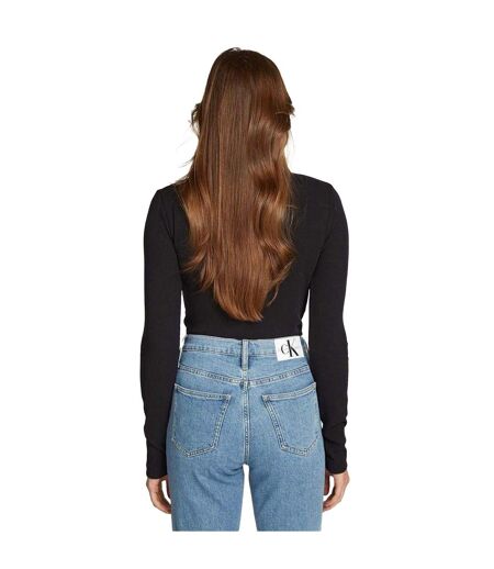 Body Manches Longues Motif/style Étiquette Femme Noir Calvin Klein
