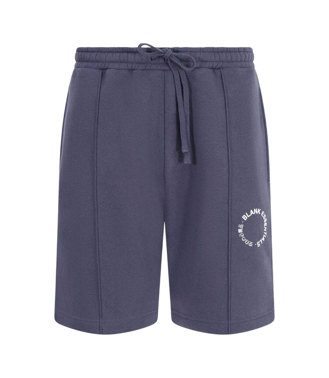 Mens Fleece Circle Sweat Shorts Thunder Grey Blank Essentials-1