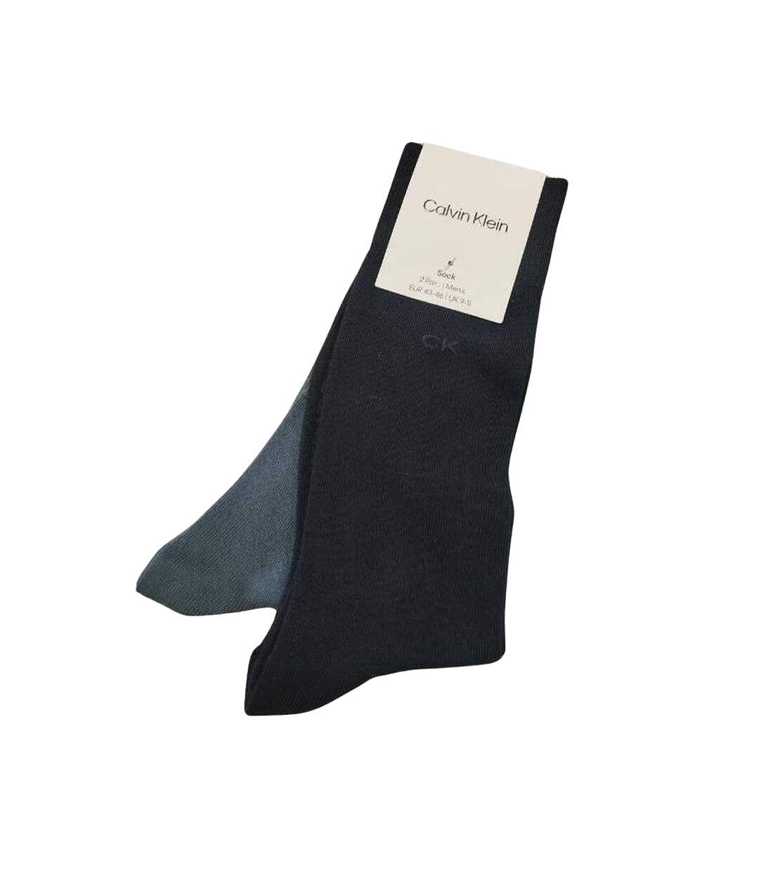 Chaussettes Motif/style Logo Brodé Homme Gris Bleu Calvin Klein-1