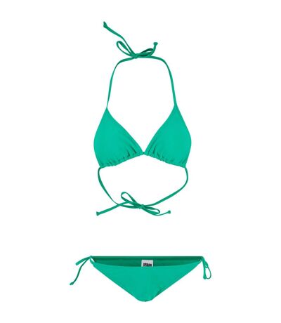 Womens/ladies Triangle Recycled Bikini Fern Green Urban Classics