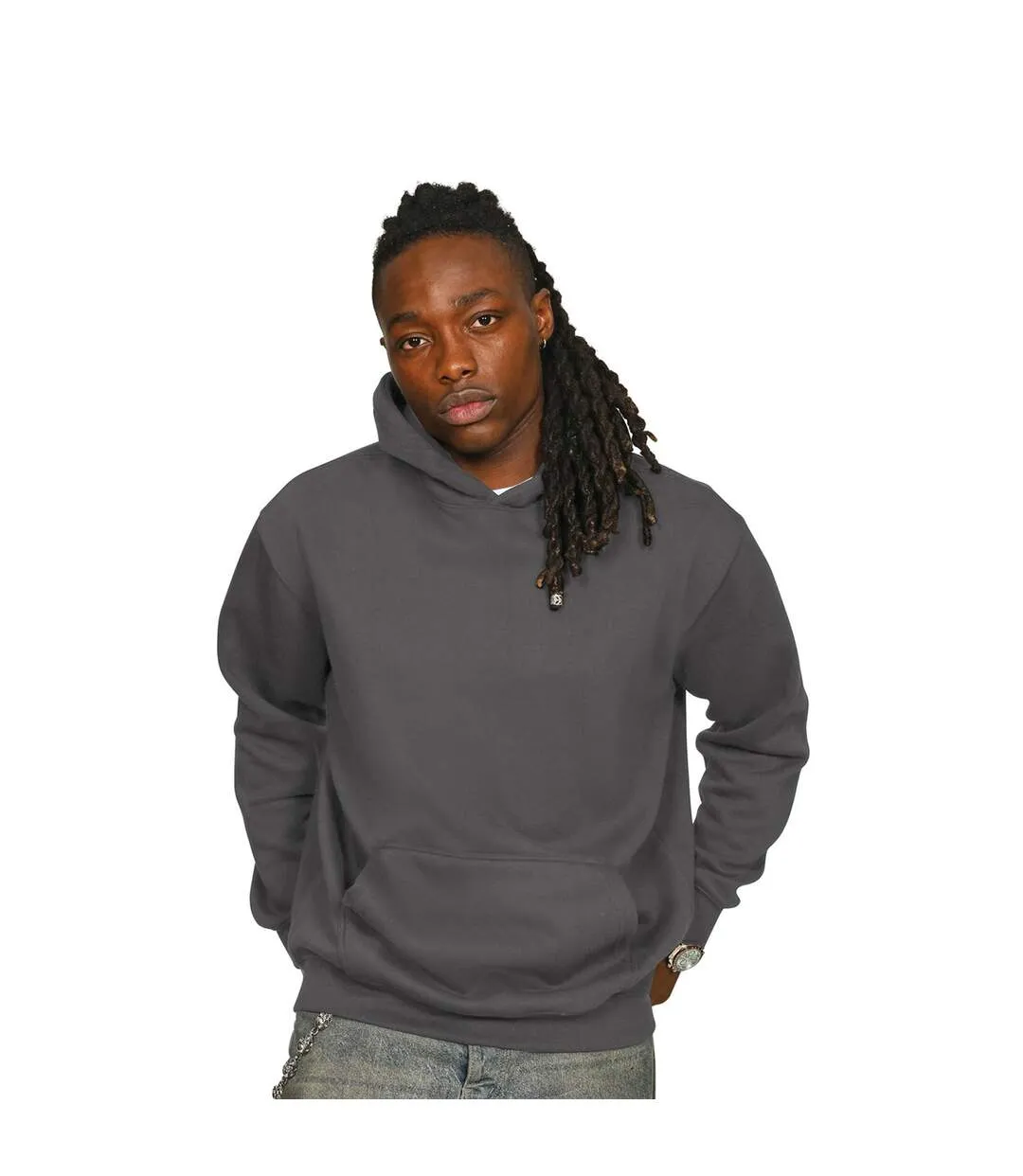 Sweat À Capuche Premium Adulte Charbon Casual Classics-1