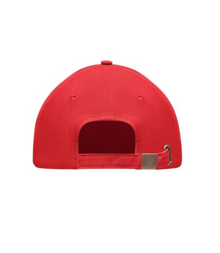 Tekapo Heavy Brushed Cotton Baseball Cap Red MidOcean