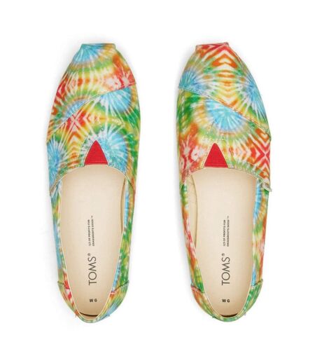 Toms Womens/Ladies Alpargata Tie Dye Espadrilles (Red/Blue/Cream) - UTFS9547