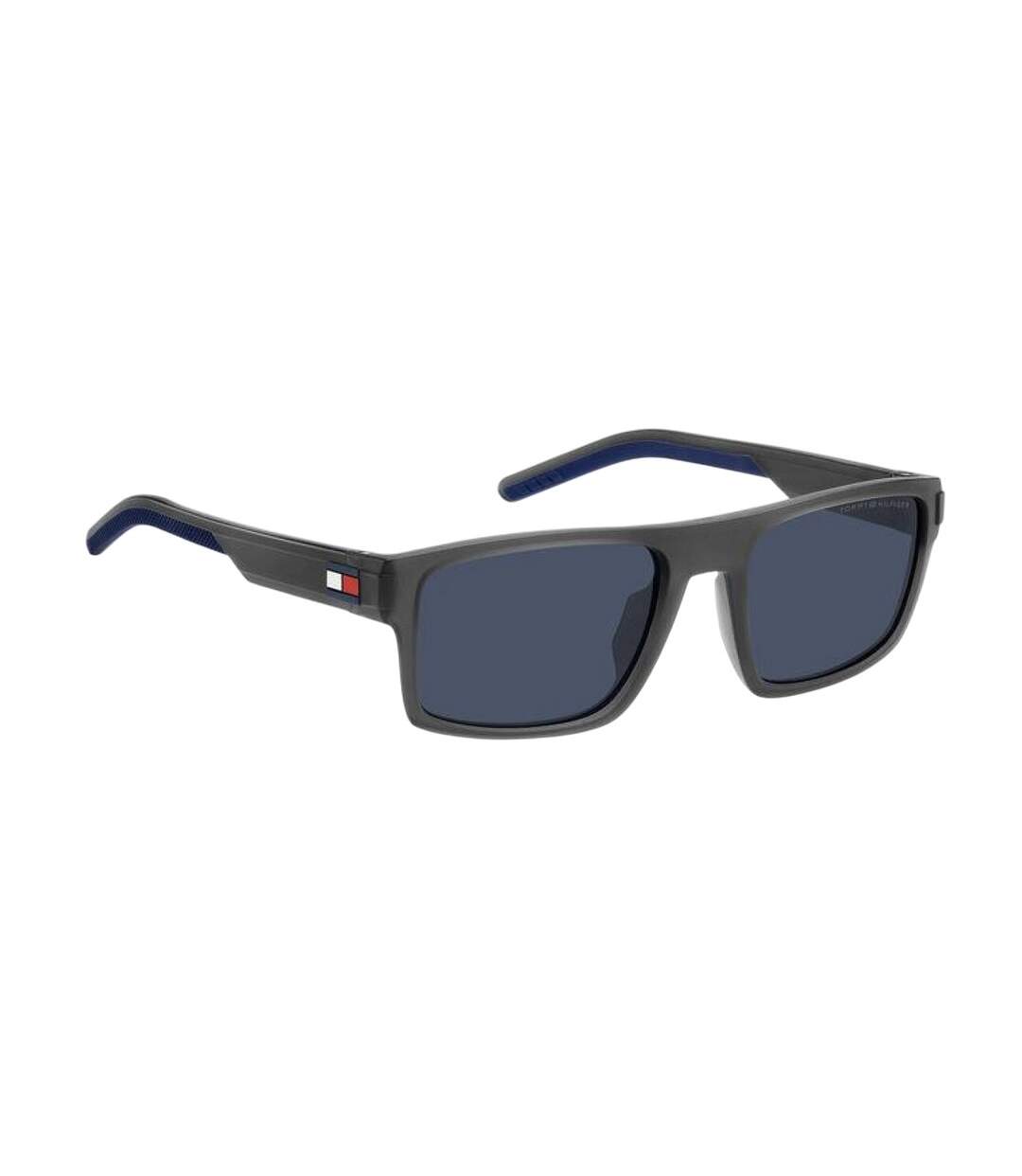 Lunettes De Soleil Motif/style Carré Homme Taille Unique Bleu Foncé Gris Tommy Hilfiger-3