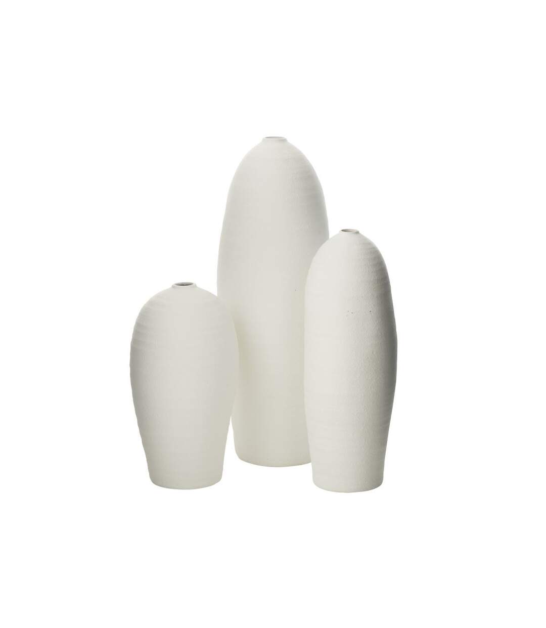 Vase Design en Ciment Creta 36cm Blanc-2