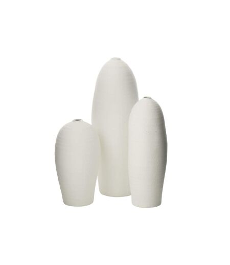 Vase Design en Ciment Creta 36cm Blanc