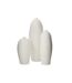 Vase Design en Ciment Creta 36cm Blanc-2
