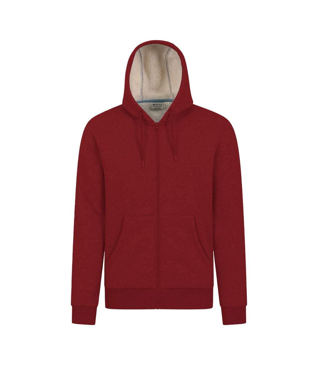 Mens Dalton Borg Lined Full Zip Hoodie Rust Mountain Warehouse-2