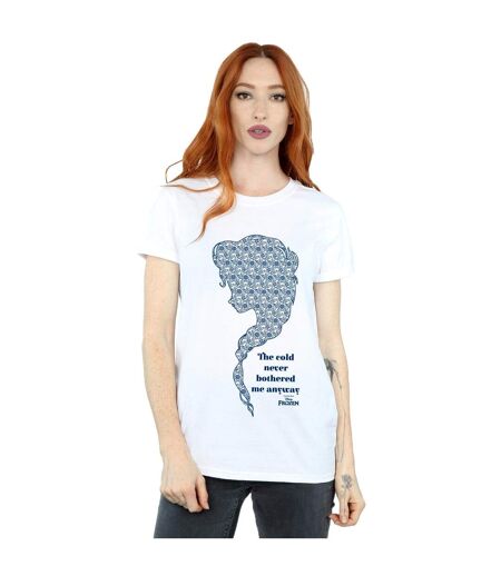 Disney T-shirt boyfriend en coton Frozen Cold Womens/Ladies (Blanc) - UTBI24669