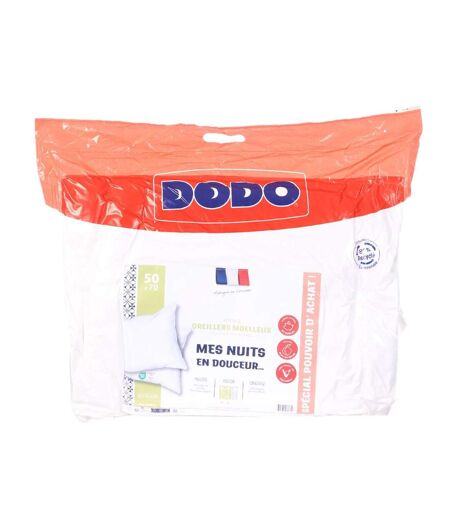 X2 oreillers blanc dodo nuit en douceur 50x70