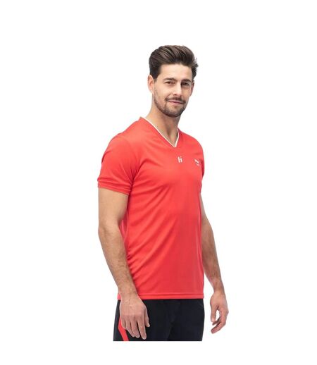 T-shirt Homme Rouge Blanc Vif Huari