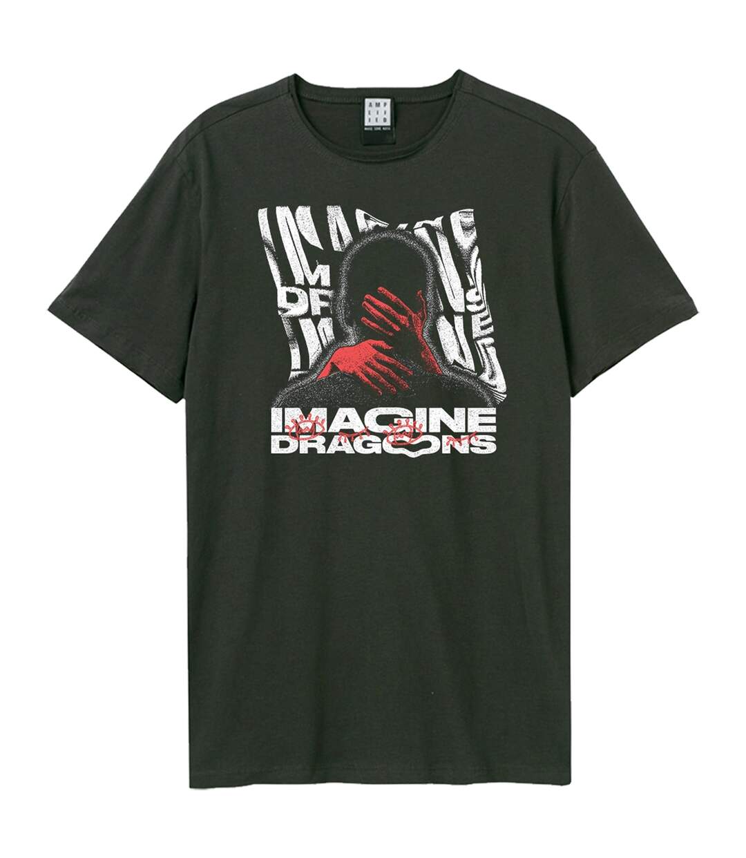T-shirt Warp Hands Adulte Charbon Amplified-1