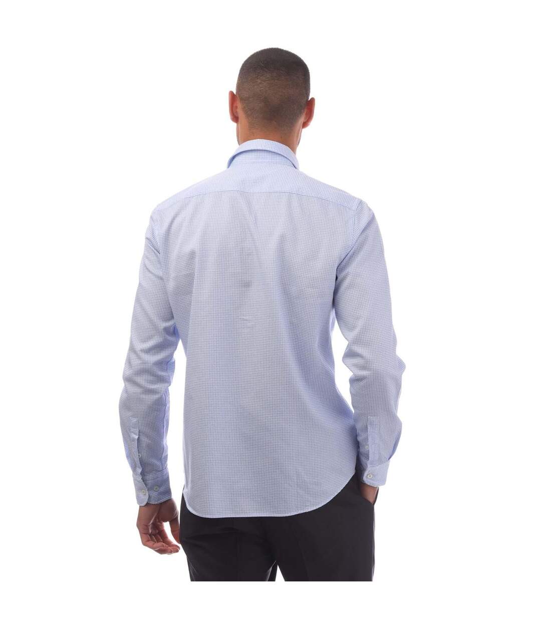 Chemise Style À Petits Carreaux C-hal Homme Bleu Boss-3