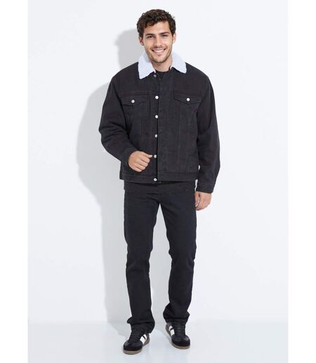 Blouson en jean intérieur fausse fourrure