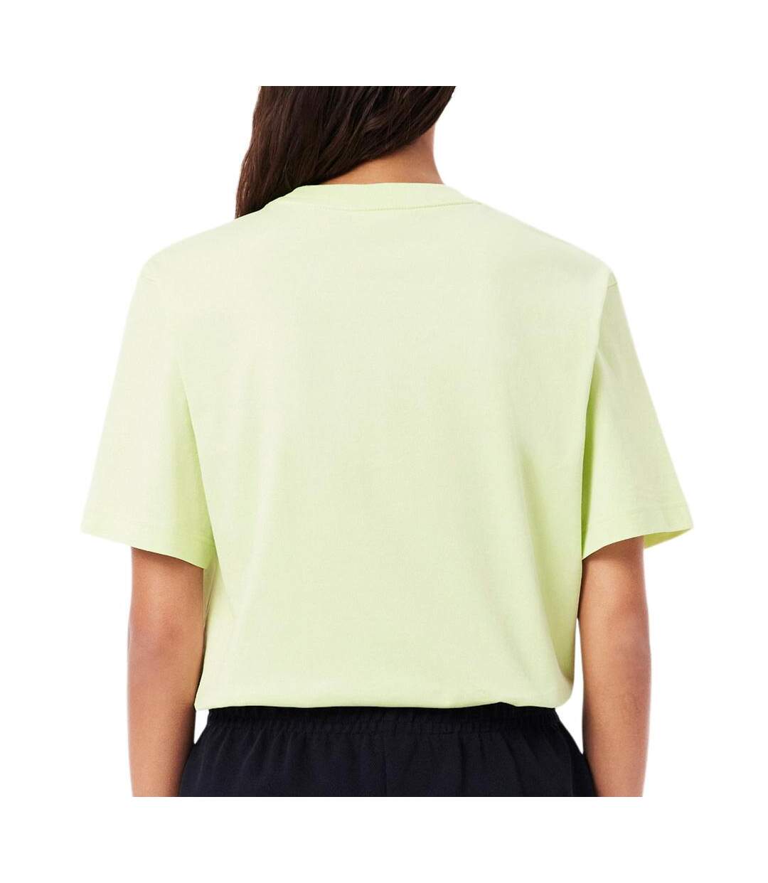 T-shirt vert fluo femme lacoste tf7215-2