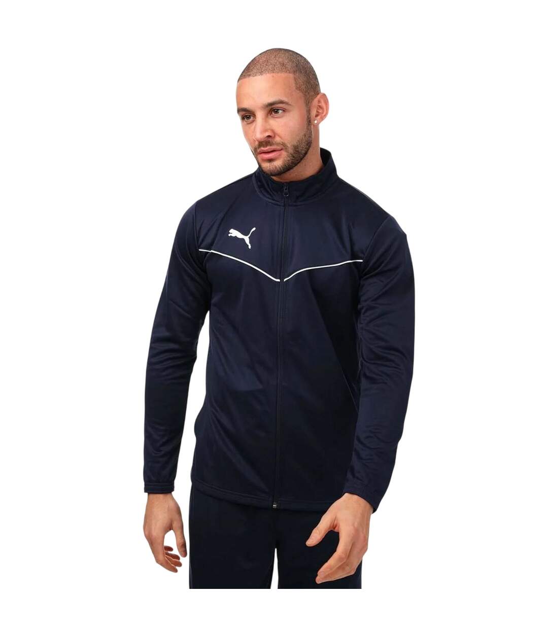Mens Team Rise Moisture Wicking Regular Training Jacket Navy Puma-2