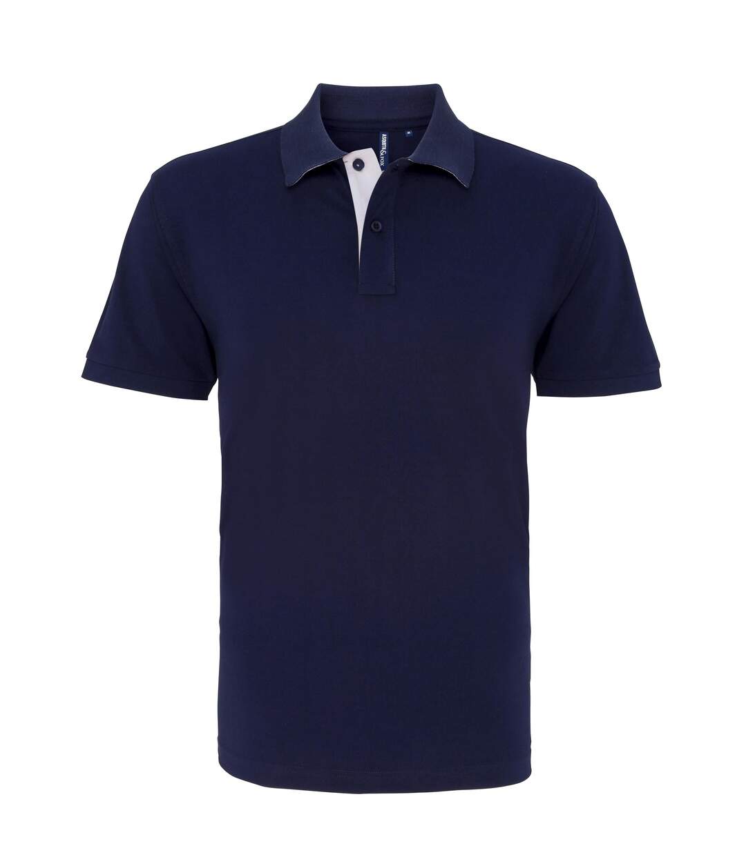 Polo classique homme bleu marine/blanc Asquith & Fox