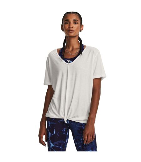 Womens/ladies Project Rock T-shirt White Under Armour