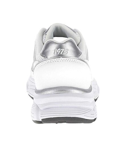 Baskets Motif/style Détail Métallique Boston Femme Blanc Argenté Lotto