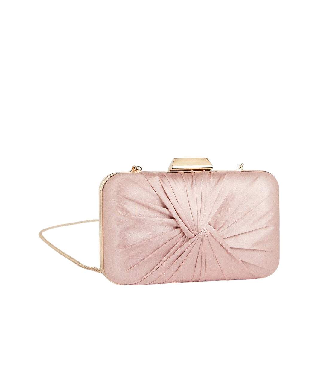 Beaut satin clutch one size blush Dorothy Perkins