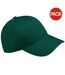 Lot de 2  casquettes de baseball adulte vert bouteille Beechfield-1