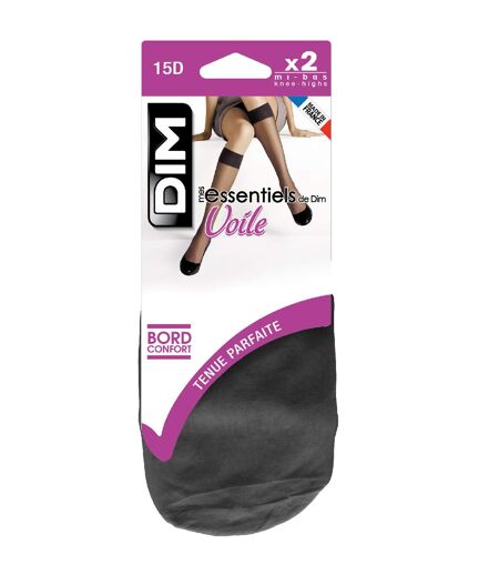 Lot de 2 paires de Mi-Bas Voile 15D Mes Essentiels de Dim