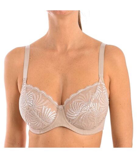 Lace bra with underwire and without padding, VALENTINA model for women. Elegant and comfortable.