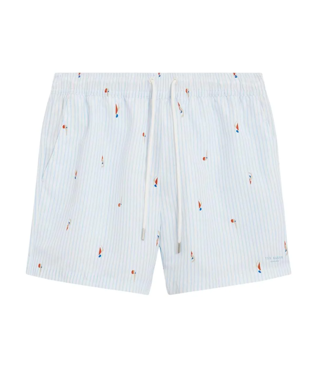 Mens Sailboat Relaxed Fit Swim Shorts Blue Ted Baker-2